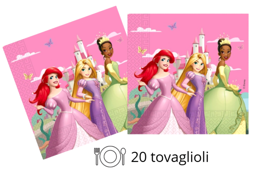 Kit Compleanno Tavola Principesse 16 Persone