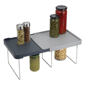 Ripiano salvaspazio per cucina, allungabile e pieghevole, organizzatore per la cucina