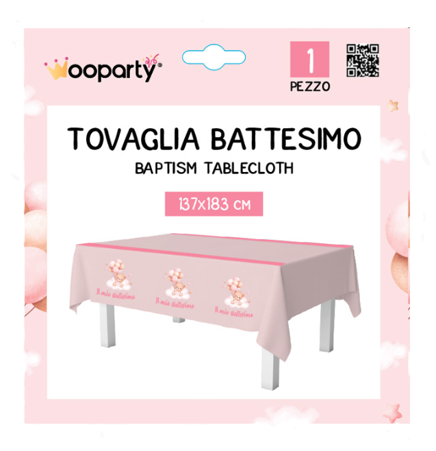 Tovaglia Rosa Battesimo