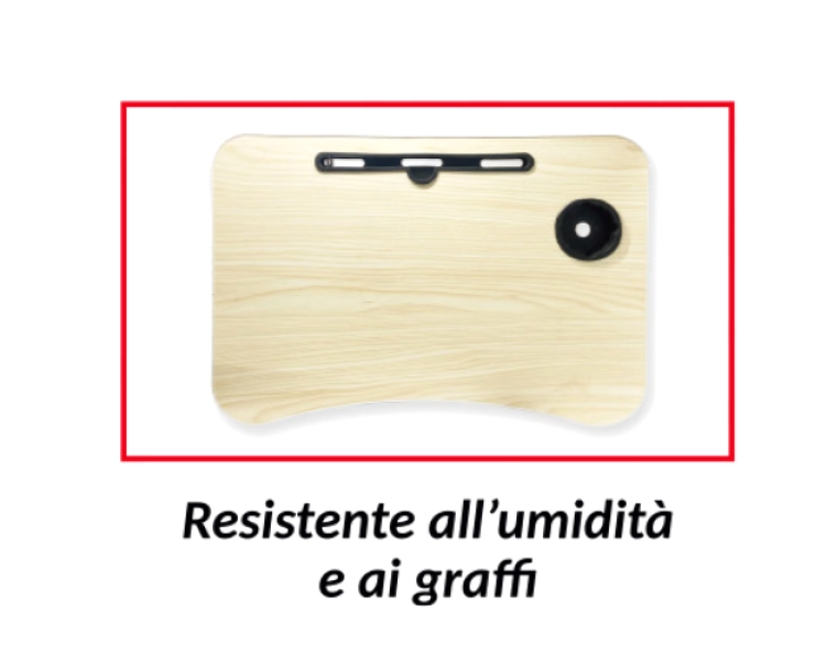 Tavolino da Letto Pieghevole in Legno Scuro