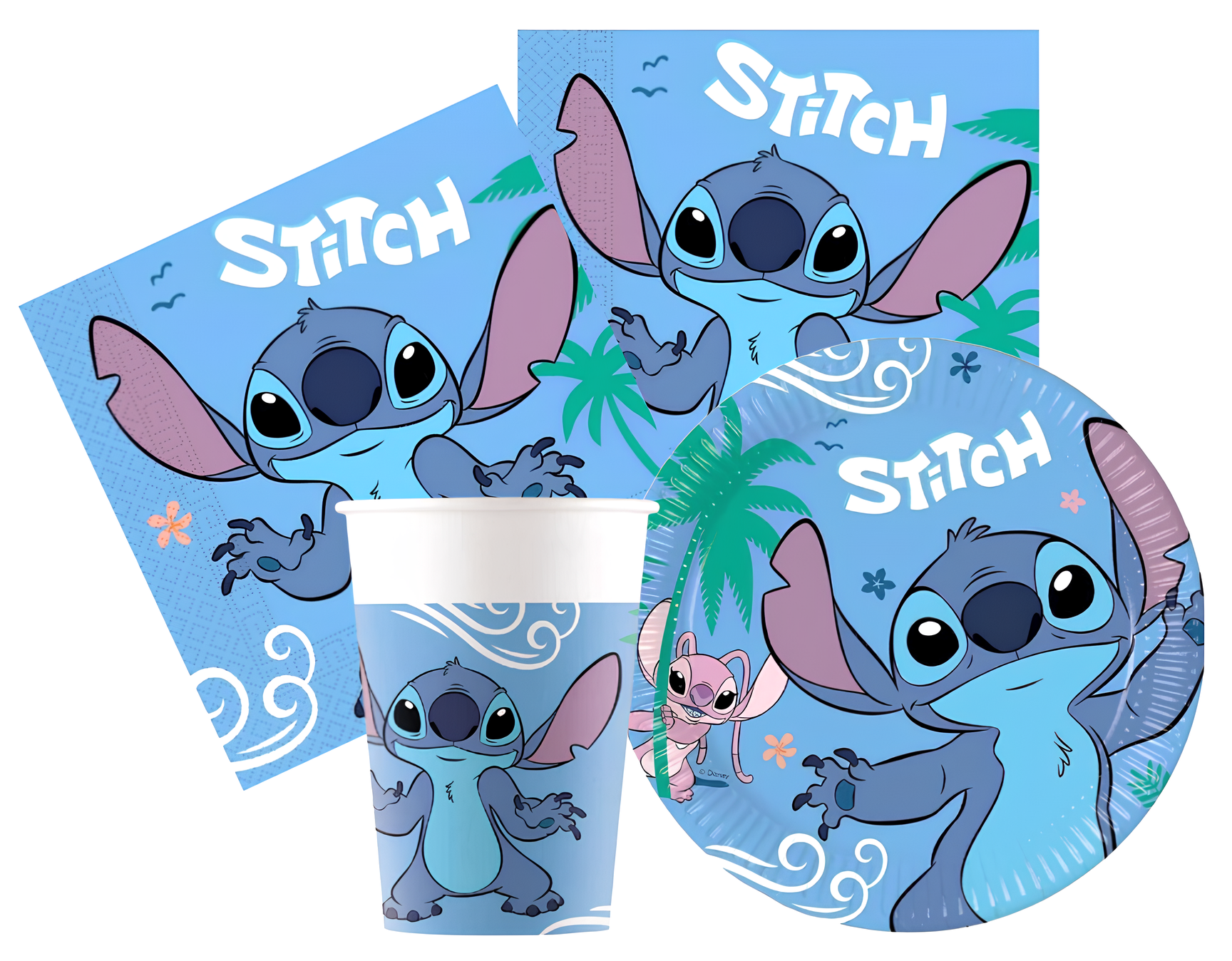 Kit Compleanno Tavola Stitch 16 persone