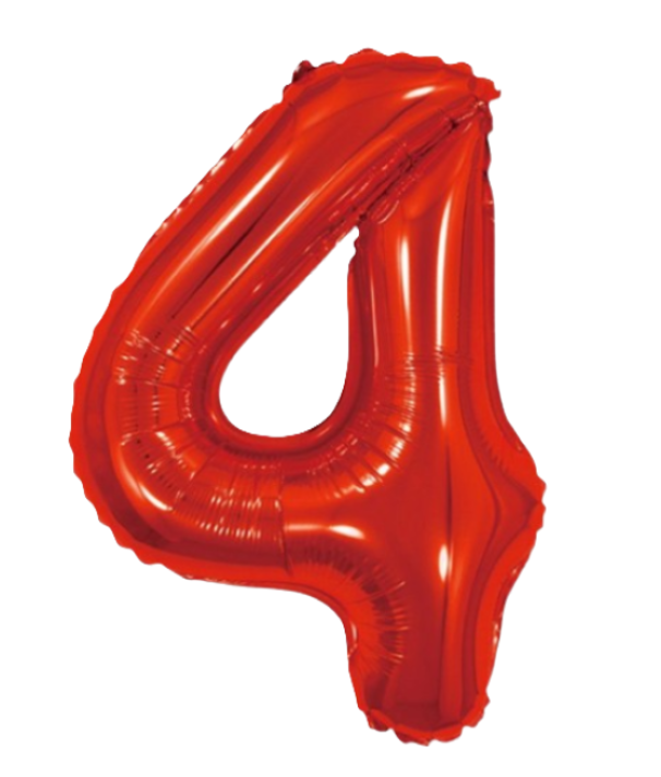 Palloncino n.4 Colore Rosso 35cm