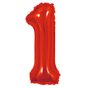 Palloncino n. 1 colore rosso 35cm