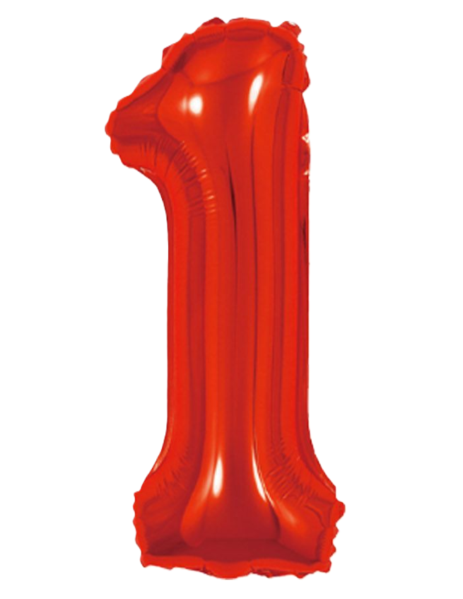 Palloncino n. 1 Colore Rosso 35cm