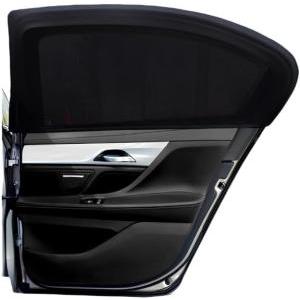 Tendine parasole auto bambini, confezione da 2, nere, per oscuramento vetri, protegge il bambino animali domestici da raggi uv vestibilità universale 80x52cm