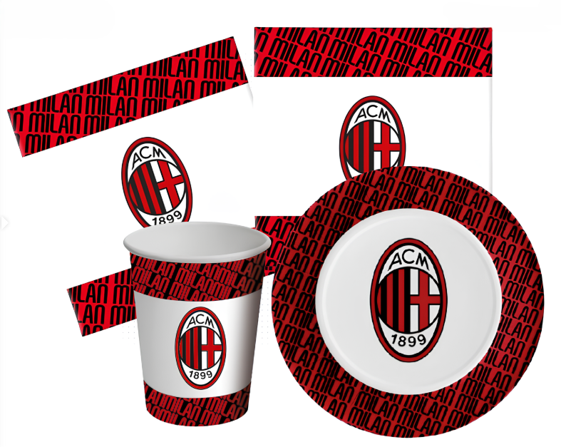 Kit Compleanno Milan per 24 Persone