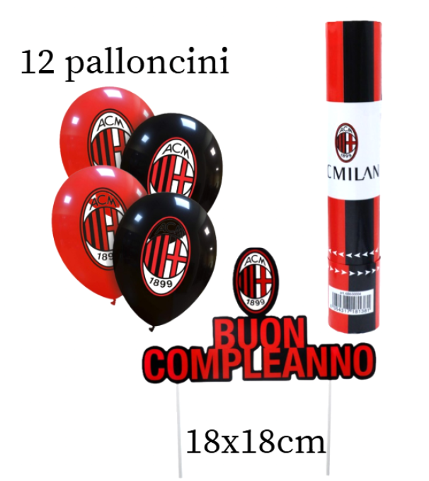 Kit Compleanno Milan per 24 Persone