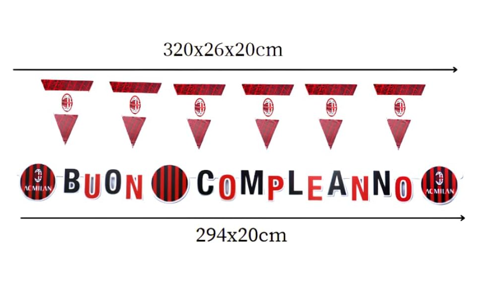 Kit Compleanno Milan per 24 Persone