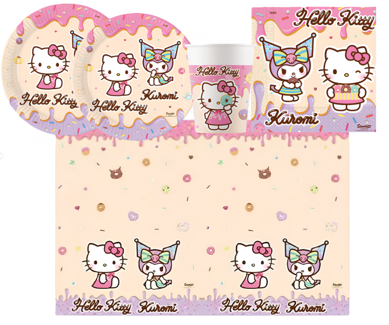 Kit Compleanno Hello Kitty per 8 Persone 