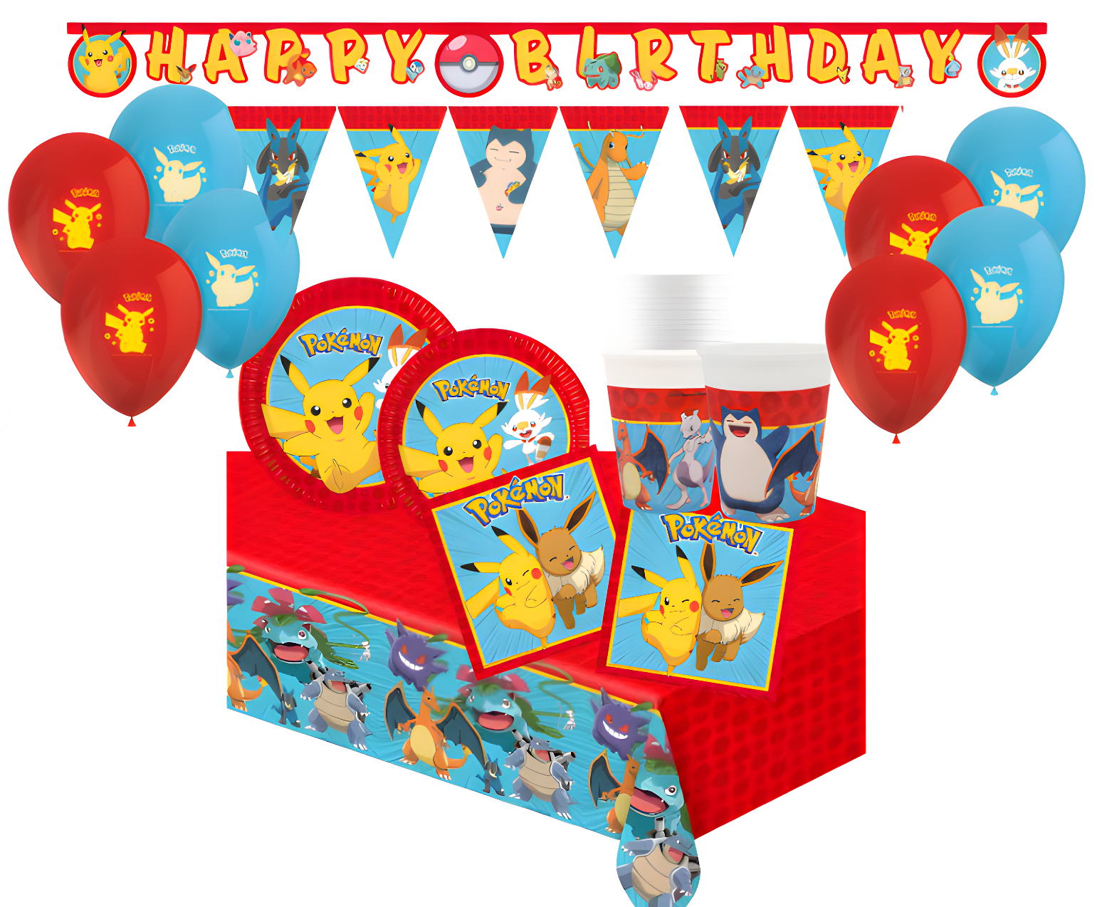 Kit Compleanno Pokemon per 24 Persone
