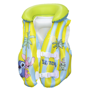 Giubbotto salvagente stitch bambino, 51x46cm per bambini 3-6 anni, gonfiabile stitch per mare e piscina