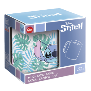 Tazza stitch in ceramica 375ml - mug per colazione 11oz per bambini