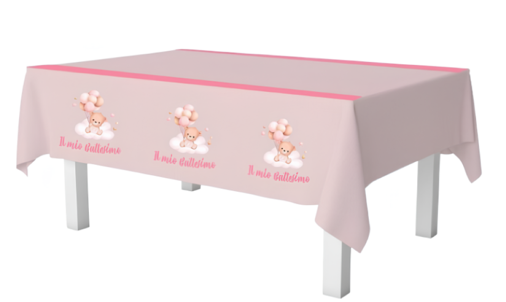 Set Battesimo bambina Rosa 24 ospiti