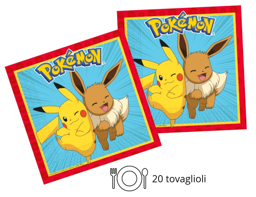 Kit Compleanno Tavola Pokemon 16 persone