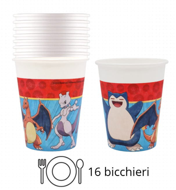 Kit Compleanno Tavola Pokemon 16 persone