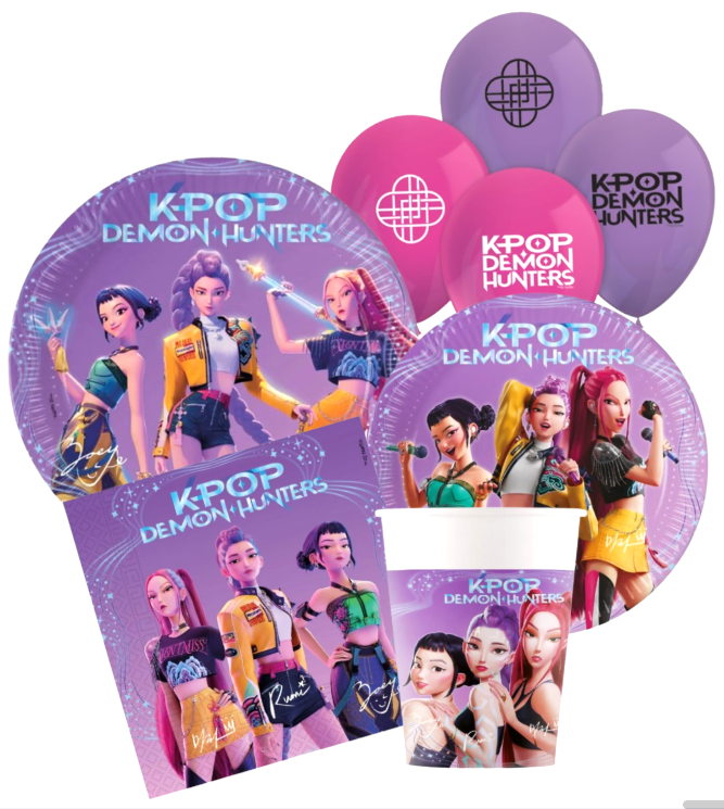 Kit Compleanno Tavola K-Pop Demon Hunters