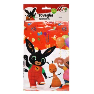 Tovaglia bing in plastica 120x180cm, riutilizzabile, decorazione per compleanno a tema bing