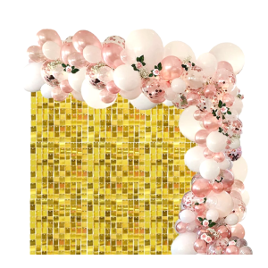 Pannello decorativo oro 30x30cm, tenda paillettes sfondo per festa, decorazione party