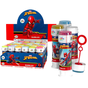 Bolle di sapone spiderman 60ml, confezione da 36 bolle, accessori per festa a tema spiderman