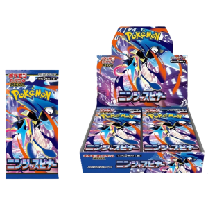 Box carte  ninja spinner japan, box 30 pacchetti da 5 carte, carte collezionabili