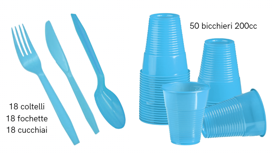 stoviglie-in-plastica-celeste-da-tavola-03 Stoviglie in Plastica Celeste da tavola