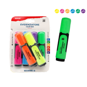Evidenziatori punta 1-5mm colori neon 6 pezzi
