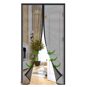 Zanzariera magnetica nera 100x220cm porta e finestra a calamita resistente e traspirante