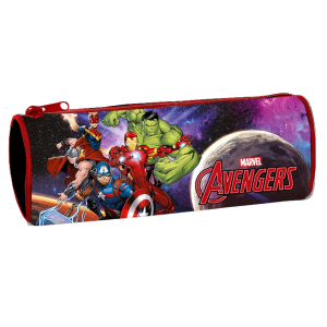 Astuccio tombolino avengers, portapenne con cerniera 23x8cm, accessori scuola bambino