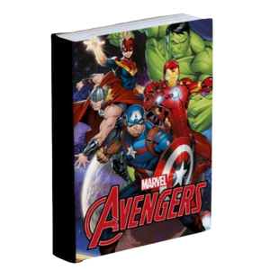 Diario avengers 10 mesi non datato, formato 15x20cm, accessori scuola avengers