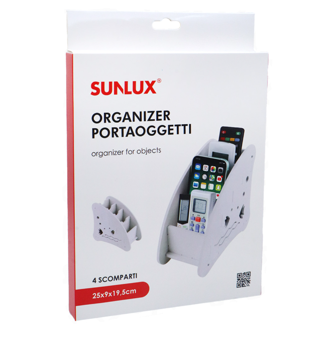 Organizer da Scrivania Portaoggetti in PVC 29 x 9 x 19,5 cm, 4 Scomparti, Portapenne e Porta Cancelleria per Ufficio, Casa e Studio