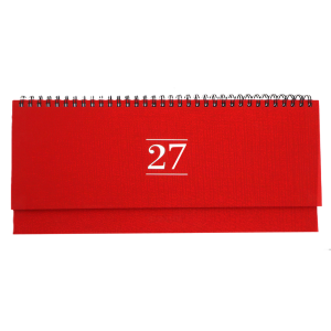 Agenda 2027 settimanale spiralata, 128 pagine, formato 30x15cm, colori assortiti