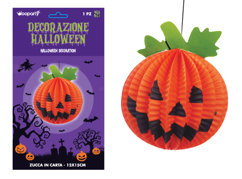 Decorazione Halloween Zucca in Carta