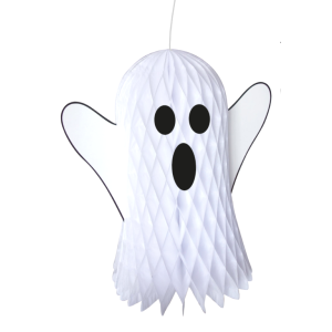 Decorazione halloween fantasma in carta, appendibile, dimensione 26x30cm