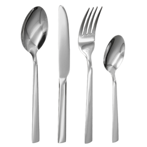 Set posate in acciaio inox 430, confezione da 24 pezzi, servizio per 6 persone