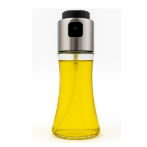 Oliera spray in vetro 180ml, anti-goccia, ricaricabile, perfetta per air fryer e cucina sana
